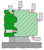 Закрепление детали при помощи магнитной плиты Assfalg